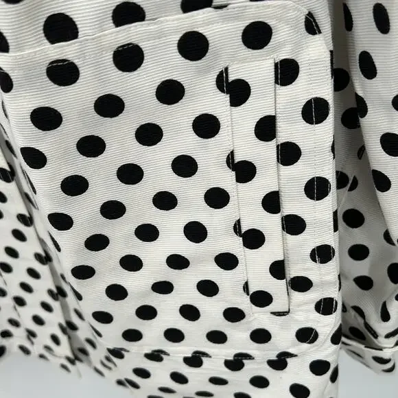 UBU Women's Black & White Polkadot Zip Top/Jacket/Blazer Size Large - Picture 5 of 15